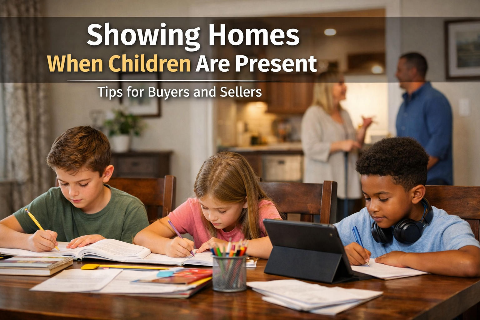 real estate showings with kids at home